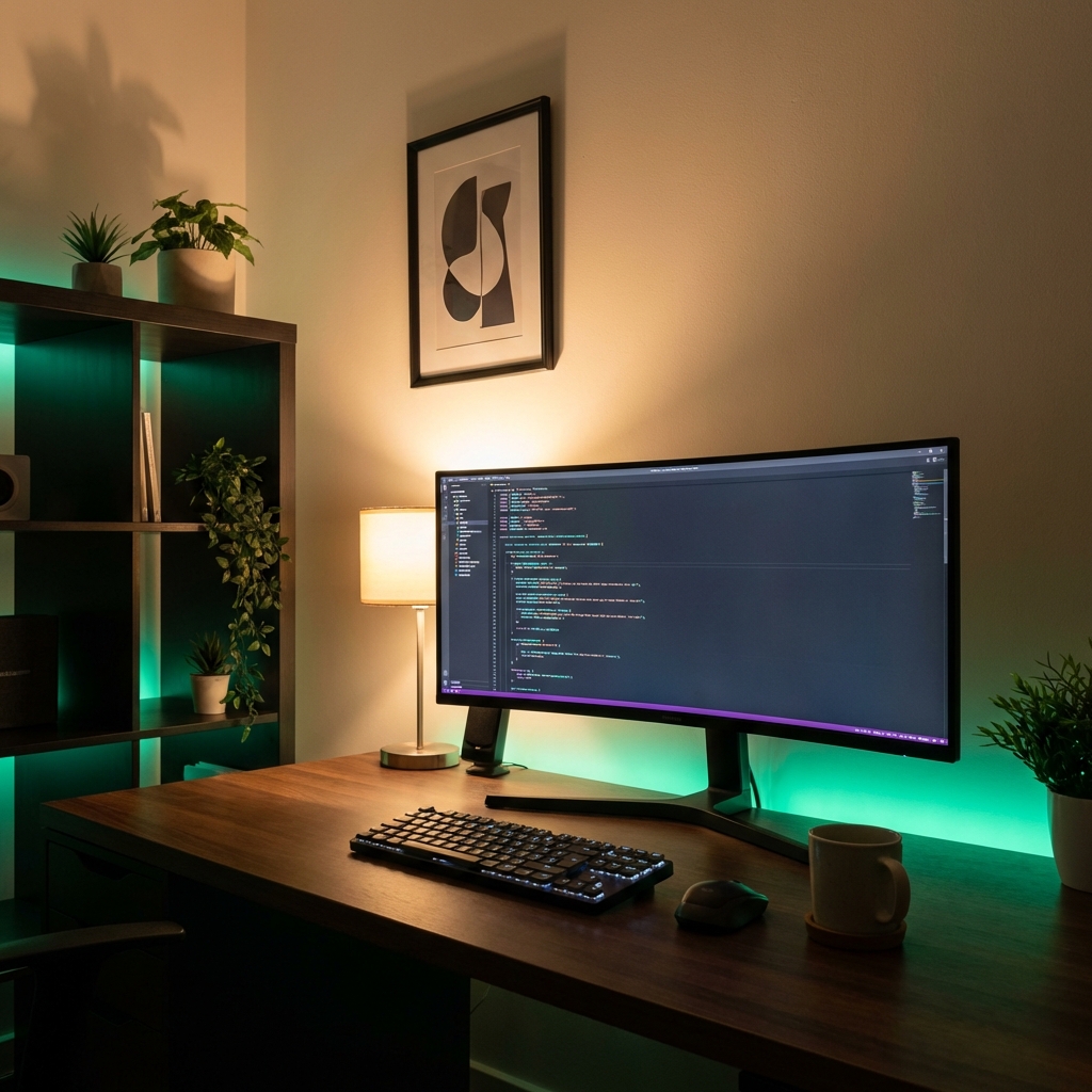 Modern developer workspace